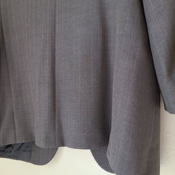 Giorgio Armani Virgin Wool Blazer Made in Italy Size 41 Reg One Button Striped - Picture 8 of 14